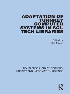 cover image of Adaptation of Turnkey Computer Systems in Sci-Tech Libraries